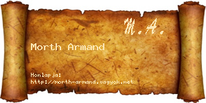 Morth Armand névjegykártya