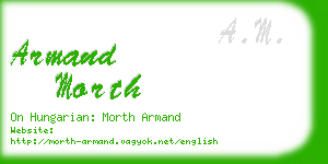armand morth business card